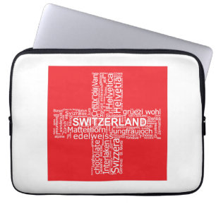 Word Cloud over Zwitserland Laptop Sleeve