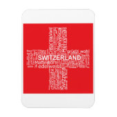 Word Cloud over Zwitserland Magneet (Verticaal)