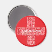 Word Cloud over Zwitserland Magneet (Voorkant / Achterkant)