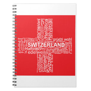 Word Cloud over Zwitserland Notitieboek