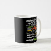 Word Cloud-patronen van het college Koffiemok (Voorkant rechts)