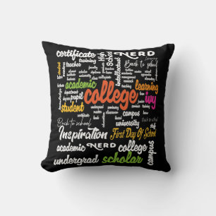 Word Cloud-patronen van het college Kussen