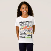 Word Cloud-patronen van het college T-shirt (Voorkant volledig)