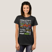 Word Cloud-patronen van het college T-shirt (Voorkant volledig)