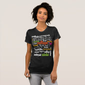 Word Cloud-patronen van het college T-shirt (Voorkant volledig)
