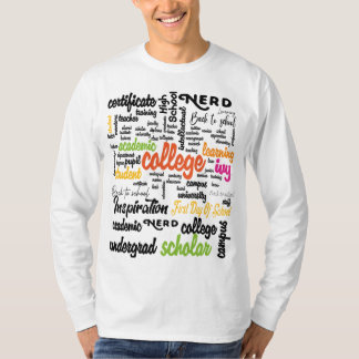 Word Cloud-patronen van het college T-shirt
