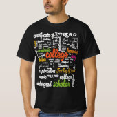 Word Cloud-patronen van het college T-shirt (Voorkant)