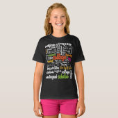 Word Cloud-patronen van het college T-shirt (Voorkant volledig)