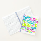 Word Cloud Pattern Spiral Notitieboek (Binnen)