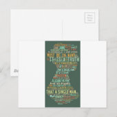 Word Cloud Pride en Prejudice Briefkaart (Voorkant / Achterkant)