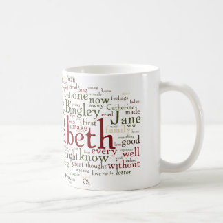 Word Cloud Pride en Prejudice Koffiemok