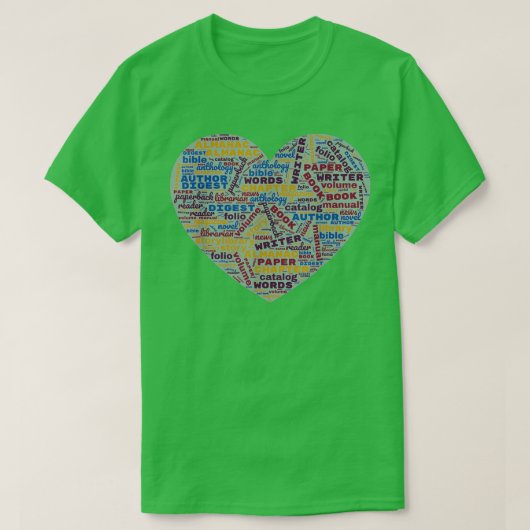 Word Cloud Readers Funny Librarian Mannen T-shirt (Design voorkant)