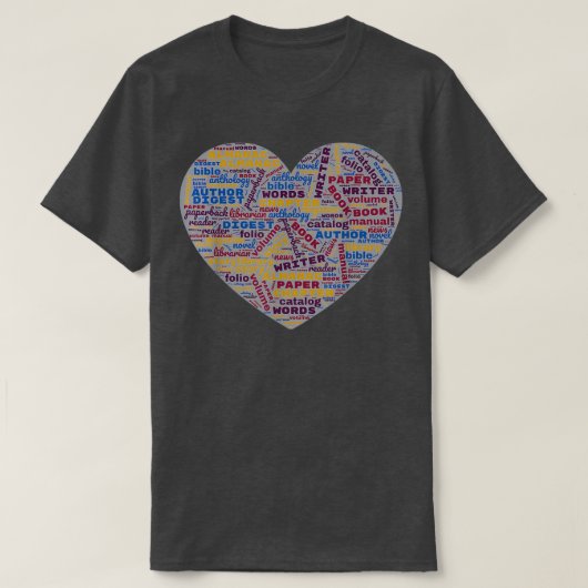 Word Cloud Readers Funny Librarian Mannen T-shirt (Design voorkant)