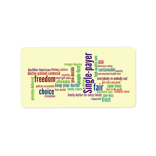 Word Cloud Sticker (Voorkant)