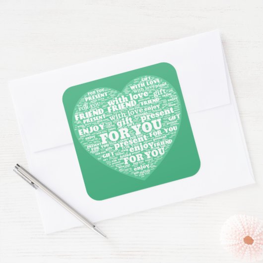 Word Cloud Stickers (Envelop)