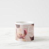 Word Cloud Typografie van Orchidee, Bloemen, Bloes Espresso Kop (Voorkant)