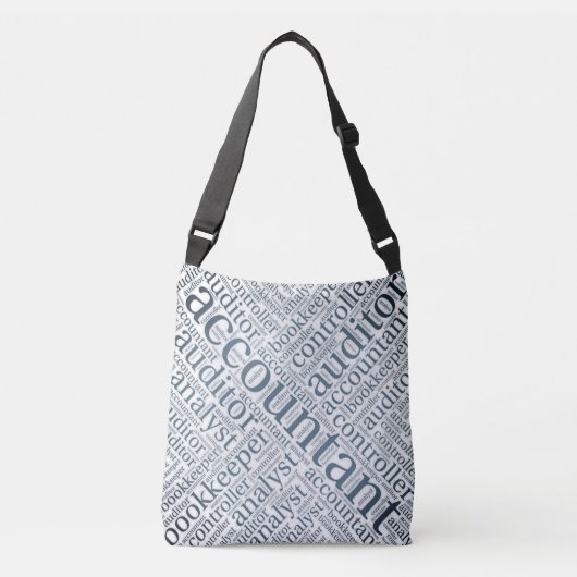 Word Cloud van accountants Crossbody Tas (Voorkant)