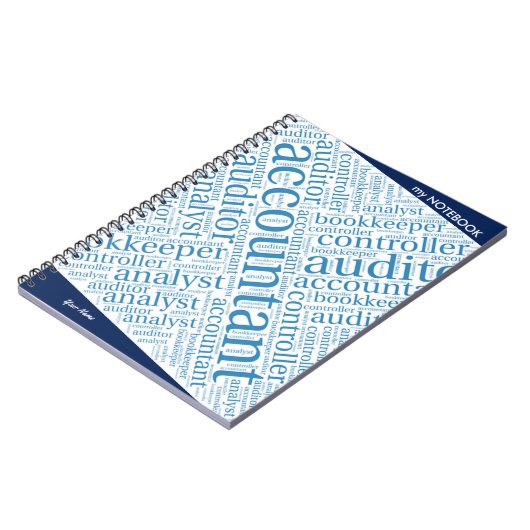 Word Cloud van accountants Notitieboek (Linkerzijde)