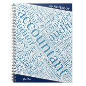 Word Cloud van accountants Notitieboek (Voorkant)