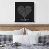 Word Cloud voor bruiloften en Jubilea Canvas Afdruk (Insitu (Slaapkamer))