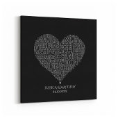 Word Cloud voor bruiloften en Jubilea Canvas Afdruk