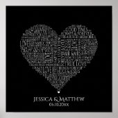 Word Cloud voor bruiloften en Jubilea Poster (Voorkant)