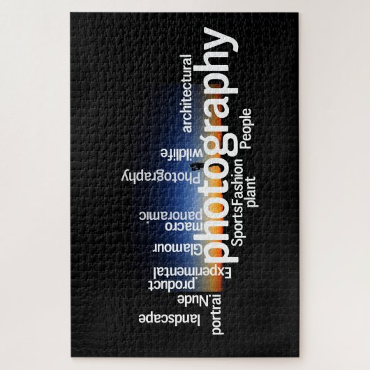 Word Cloud voor fotografie  Legpuzzel (Verticaal)