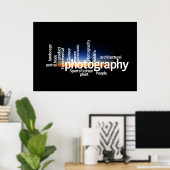 Word Cloud voor fotografie Poster (Thuiskantoor)