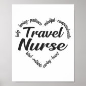 Word Cloud voor reiszusters Poster (Voorkant)