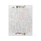 Word Cloud voor top 10 bijbelversies Notitieblok (Linkerzijde)