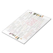 Word Cloud voor top 10 bijbelversies Notitieblok (Schuin)