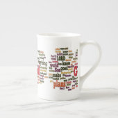 Word Cloud voor top 10 bijbelversies Porselein Kop (Rechts)