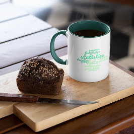 Word Cloud Wiskunde voor groene statistieken Mok