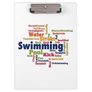 Word Cloud zwemmen Klembord