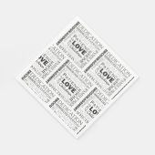 Word Collage Party aanmoedigen Servet (Hoek)