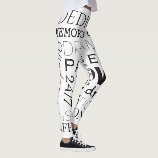 Word Collage stimuleren Leggings (Rechts)