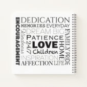 Word Collage stimuleren Notitieboek (Achterkant)