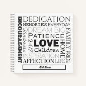 Word Collage stimuleren Notitieboek (Voorkant)