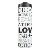 Word Collage stimuleren Thermosbeker (Voorkant)