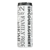 Word Collage stimuleren Thermosbeker (Achterkant)