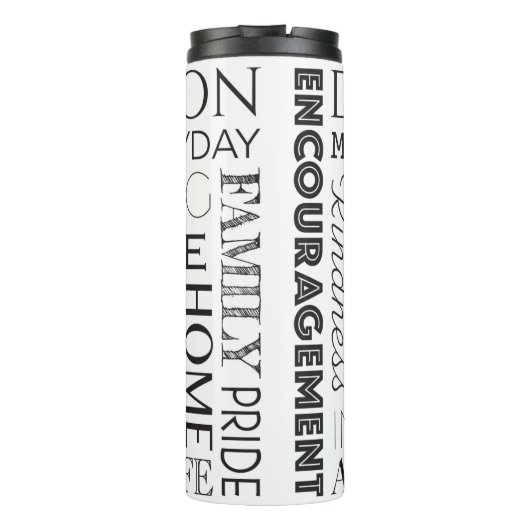 Word Collage stimuleren Thermosbeker (Achterkant)