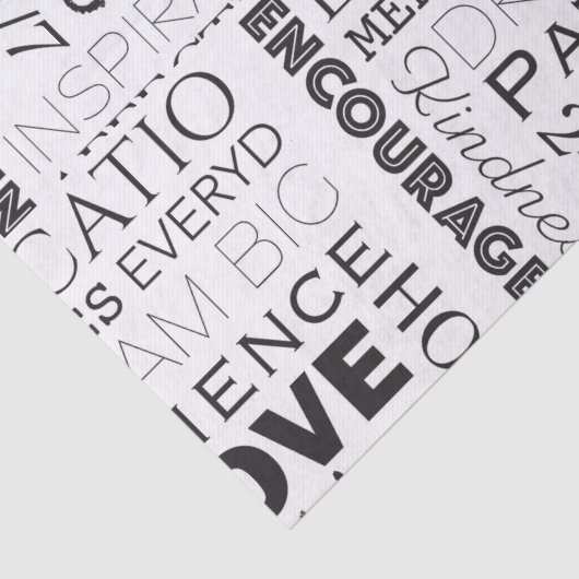 Word Collage stimuleren Tissuepapier (Detail)