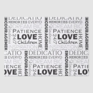 Word Collage stimuleren Tissuepapier