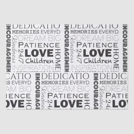 Word Collage stimuleren Tissuepapier (Voorkant)