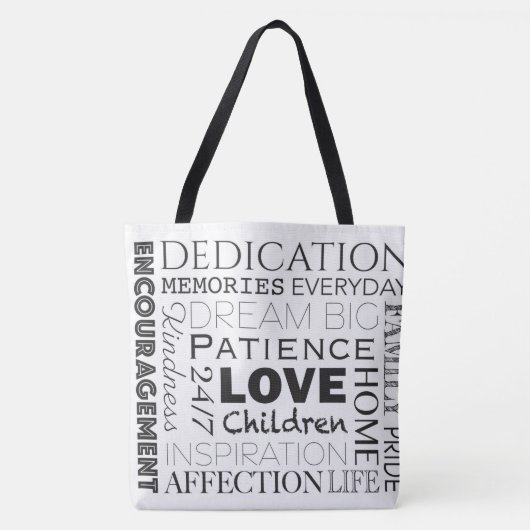 Word Collage stimuleren Tote Bag (Voorkant)