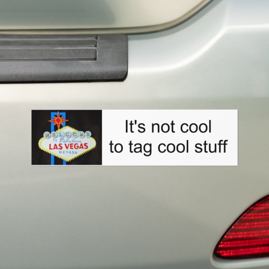 Word Cool-protestgraffiti op Las Vegas-bord Bumpersticker (Op auto)