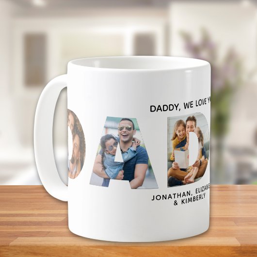 Word Daddy with pictures for Dad Koffiemok