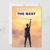 Word de beste versie van jezelf V Magnetische Uitnodiging (Voorkant)