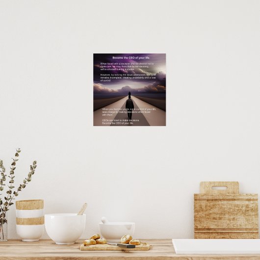 Word de CEO van je leven. Poster (Keuken)