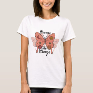 Word de 'Change Butterfly Tee Shirt' voor haar T-shirt